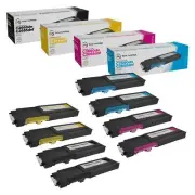 LD Compatible Dell C2660dn / C2665dnf Toners: 2 Black 2 Cyan 2 Magenta 2 Yellow