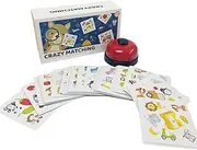 Parent Child Board Game, Pattern Matching Card Game, 5.75x3.94in Interactive Educational Toy, Includes Ringing Bell, Fast Paced Gameplay, Family Night Play for Kids, Boys, Girls