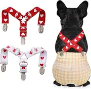 2Pcs Dog Diaper Suspenders for Diapers Adjustable Dog Suspenders Diaper Keeper Suspenders Dog Diaper Suspenders for Dog Diapers Skirts Dresses Pants Clothes (Style 1, M, Count, 1)