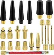 Barlone Bicycle Valve Adapter Set, French Valve Adapter and Car Valve Adapter, Air Pump Adapter, Ball Pump Needles, Bicycle Valve Adapter for Bicycle Valves and Compressor