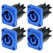 4x Neutrik NAC3MPA-1 PowerCon AC Connector Panel Mount Chassis Power In 20A 250V