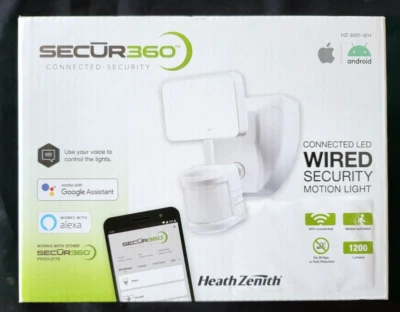 SECUR360 1200 Lumens LED Motion Sensor Wi-Fi Connected Security Flood Light