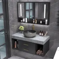 在飛比找蝦皮商城精選優惠-破損包賠 浴櫃組合 浴櫃鏡櫃套裝 智能浴室鏡櫃 新中式巖板浴