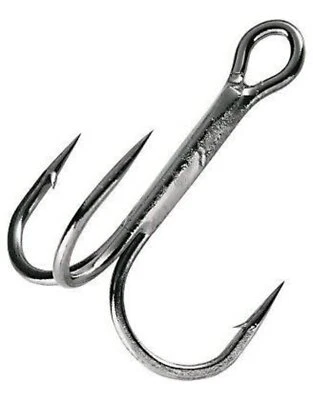 Gamakatsu 47008 Treble Loose Hook (11 Pack), Size 4, Nickel