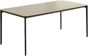 HOLGVE Small Conference Table, Aluminum Alloy Leg Computer Desk, Cross Beam Reinforcement, Multiple Sizes Training Seminar Table, Rock Board Podcast Desk(62.9x31.4x29.5in/160x80x75cm)