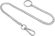 [Xolixorium] 1PC Stainless Steel Long Chain - 42cm Trouser Wallet Snap Chain, Multi-Use for Bike Gear/Costume/Jeans Decoration (Silver)