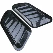 Carbon Fiber Look Decorative Air Flow Intake Scoop Bonnet Vents Cover Hood