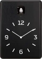 Lemnos LC10-16 WALL & TABLE CLOCK "CUCU CUCKOO" Black Wood JAPAN *NEW