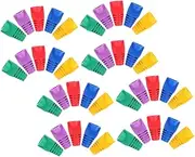 Ethernet Cable End Covers 100pcs Cable Connectors Cap Protective Sleeves Wire Cable Management Sleeve Plastic Ethernet Cable Guards