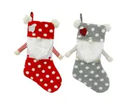 C261 2PCS Christmas Faceless Old Man Socks Gift Bag Pendant Pendant Christmas Decoration Gift Bag Fireplace Pendant
