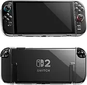 Case Compatible with Switch 2, Hard Protective Case Switch 2025 Accessories, Hard Switch Case Transparent, Non-Slip, Shockproof