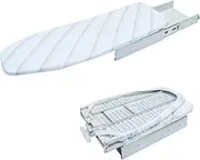 Lehom Retractable Pull Out Ironing Board Closet Sliding Out Swivel Iron Board Mounted in Drawer with Heat Resistant Ironing Cover