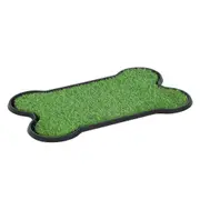 Paws & Claws Pet/Dog 43x3cm Portable Bone Training Potty Grass Indoor Tray Green