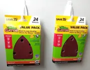 (24-Pk) GATOR 60 80 120 GRIT Red Resin HOOK & LOOP SANDING Sheets (2 pack deal)