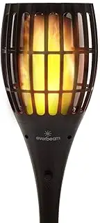 Everbeam P1 Solar Torch Light with Flickering Flame - Our Waterproof Outdoor Solar Tiki Torches Come Equipped with 96 LED Bulbs That Create A Stunning Realistic Fire Effect - 2 Pack