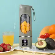 Green Portable Rechargeable Juicer Cup - New Model Multifunctional Small Juice Blender for Students and Home Use