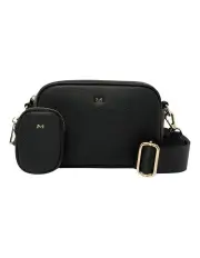 [Mocha] Parker Boxy Crossbody Bag in Black