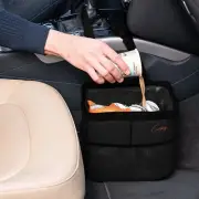 Creathing Car Trash Can Foldable, Waterproof | Organizer Bag or 2 Gallons Black
