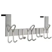 Over The Door Hooks - for Doors up to-3/4'' Thickness, Metal Door 1 Silver