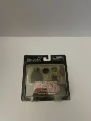2013 The Walking Dead MiniMates Hooded Michonne & Crawling Zombie Figures In Box