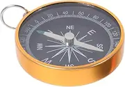 ibasenice Portable Compass Travel Compass Mini Pendant Compass Hiking Keychain Outdoor Camping Compass Vintage Pendant Ornament Compass Pendant Ornament Aluminum Alloy Golden