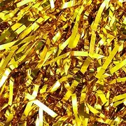 100 Grams Basket Filler Paper Shred, Shiny Gold Iridescent Film Raffia Paper Hamper Shreds & Strands Shredded Grass Stuffer Crinkle Confetti Gift Box Filler for DIY Gift Wrapping & Basket Filling