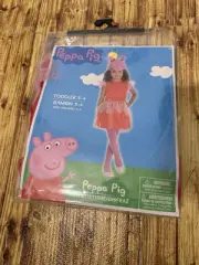 Peppa Pig Girl Costume 3T-4T Red Full Costume Plush Headpiece Toddler New 3pcs