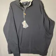 Devon & Jones 1/4 Zip Navy- NWT, Embroidered On Back Neckline
