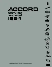 1984 Honda Accord Shop Service Repair Manual Engine Drivetrain Electrical Book