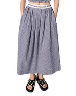 Maje Gingham Maxi Skirt