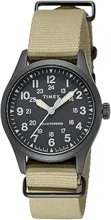 [Timex] TW2V00400 Expedition North Field Post Solar 36mm Recycled Fabric Strap Watch, Black, strap