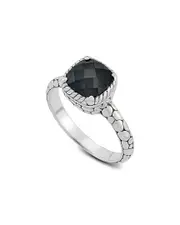 Samuel B. Silver 3.65 ct. tw. Black Spinel Ring