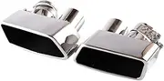 Silver Car Rear Exhaust Muffler Tip Air Outlet Vent Exhause Tailtip Compatible For BMW X5 GT 535i F07 5 Series 2010-2015