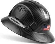 GREEN DEVIL Full Brim Hard Hat Vented One Size, Matte Black Graphite Pattern