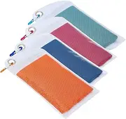 4 Pack Cooling Towel, Soft Breathable Ice Towel,Quick-Drying Cooling Wraps, Sports Microfiber Towel Chilly Towel for Yoga, Sport, Gym, Fitness, Running, Golf, Camping, Workout, Cooking