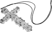 HOMOBABE Cross Pendant Necklace for Women Unisex Cross Accessory for Halloween Cosplay Comfortable Wear Compact Stylish Religious Prop