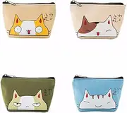 [Kintiva] Girls Wallet Set, 4 Pack Coin Purses with Zip Closure, Compact Kids Coin Pouches for Women & Teens, Stylish Mini Organisers for Coins, Cards, Small Essentials