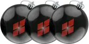 3 Pack Christmas Bauble Ornament (Batman Harley Quinn Diamond Pattern)