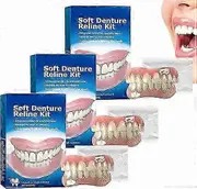 Silicone Denture Reline Kit Silicone Reline Kit for Dentures PerfectFit Denture Reline for Customized Comfort For Women and Men 3pcs