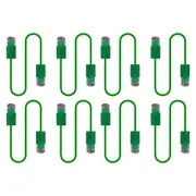 8x Cruxtec Universal Ultra-Thin CAT6A U/UTP Ethernet LAN Cable Cord 3m Green