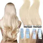 CLEARANCE Tape In 100% Real Remy Human Hair Extensions Skin Weft Full Head Women