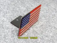 在飛比找Yahoo!奇摩拍賣優惠-American 美國 國旗 L型鐵架款 中網標 鋁合金 金