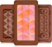 3 Pcs Break Apart Chocolate Molds Silicone Deep Candy Bar Molds Silicone Shapes, Silicone Molds For Wax Melts Large( Pyramid Set )