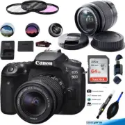 Canon EOS 90D 32.5MP 4K Digital SLR Camera with 18-55mm - 64GB Basic Bundle