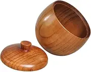 VINTORKY Elegant Wood Seasoning Jar Storage Container for Tea Leaves Spices Sugar Salt for Housewarming