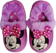 [Disney] Toddler Baby Slippers - Boys/Girls Minnie Mouse and Mickey Mouse Fuzzy Slippers