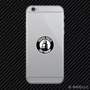 Fossil Fuels Are Yummy Cell Phone Sticker Mobile hot rod vintage parody black