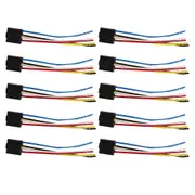 Only 1 10x Car 12V 12 Volt DC 40A AMP Relay Harness Socket Plugs 5Pin 5 Wire