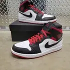 Nike Air Jordan 1 Mid Gym Red Black Toe Sneakers Men's Size 11 [DQ8426-106]