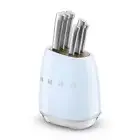 Smeg 7-Piece knife Block set stainless steel blue